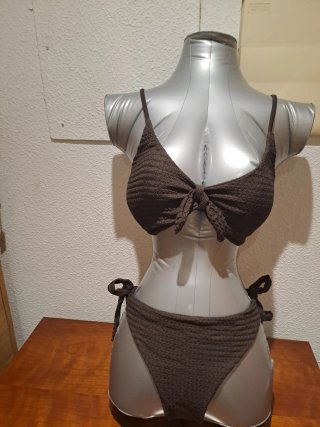 Bikini marrón tejido a estrenar Talla XL