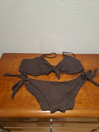 Bikini marrón tejido a estrenar Talla XL