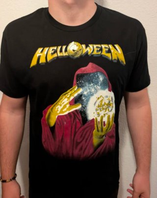 CAMISETA NEGRA - HELLOWEEN / KEEPER - TALLA XL y