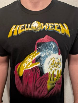 CAMISETA NEGRA - HELLOWEEN / KEEPER - TALLA XL y