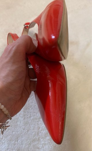 Zapatos destalonados Zara rojo