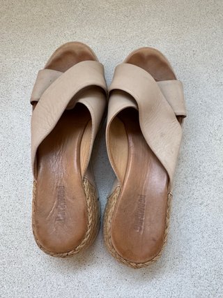 Sandalias beige cruzadas T38