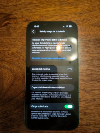 iPhone 13 128 GB 77% batería