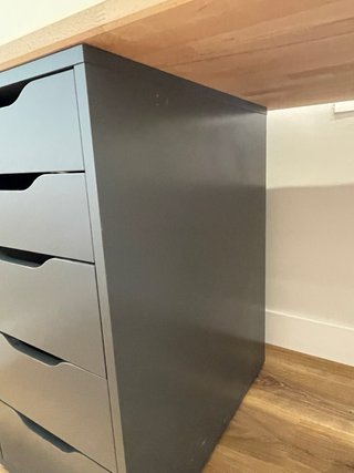 Escritorio Ikea 2 puestos madera y metal