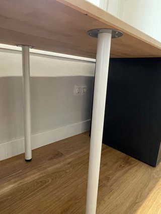 Escritorio Ikea 2 puestos madera y metal