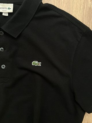 Polo Lacoste Negro Slim Fit Talla 8