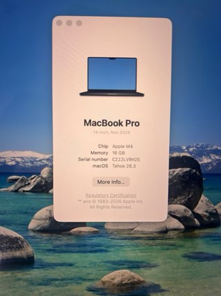 MacBook Pro 14 Grigio Siderale 16GB M4