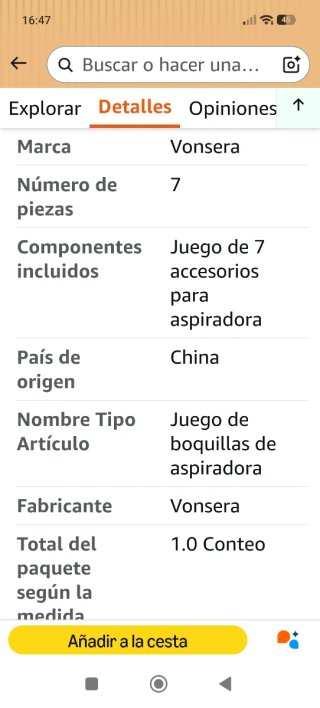 Juego aspirado 3.5mm