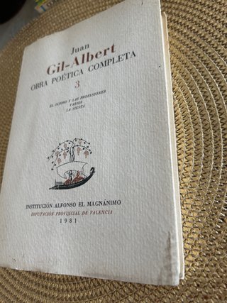 tomo 3 de la «Obra poética completa» de Juan Gil-A