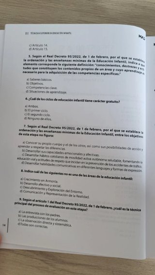 Técnico Superior en Educación Infantil Oposición