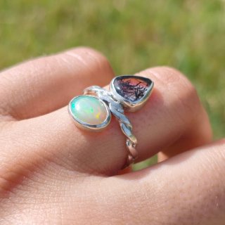 Anillo de plata doble