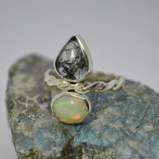 Anillo de plata doble