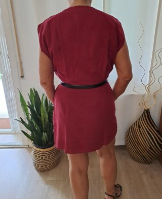 Vestido Mango granate talla L, con etiqueta