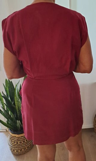 Vestido Mango granate talla L, con etiqueta