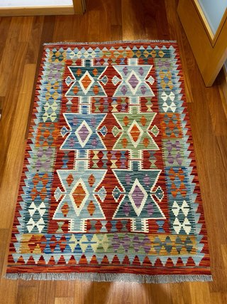 Tappeto Kilim in Lana Multicolore