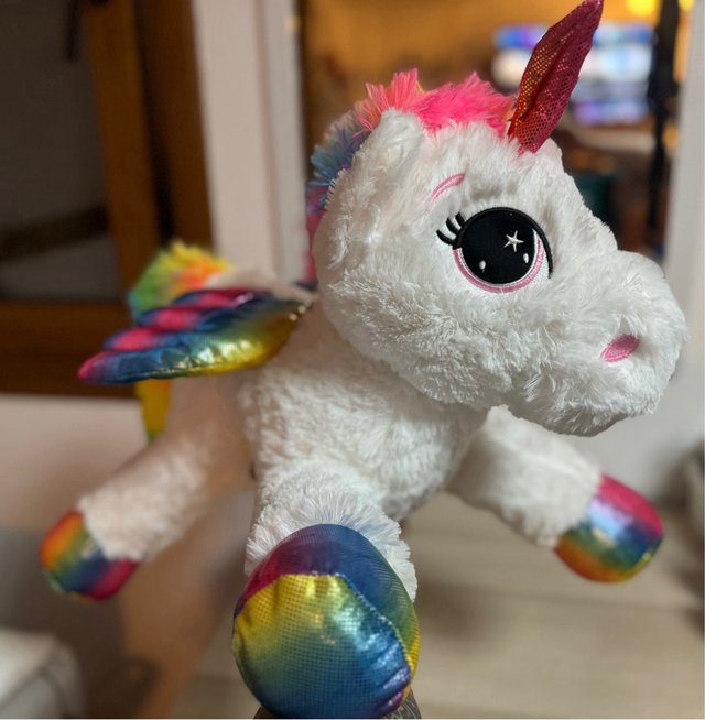 Peluche Unicornio Alas Suave Grande 44cm