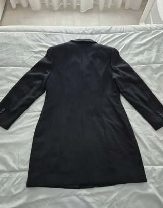 Abrigo Gabardina Negro Largo Dados