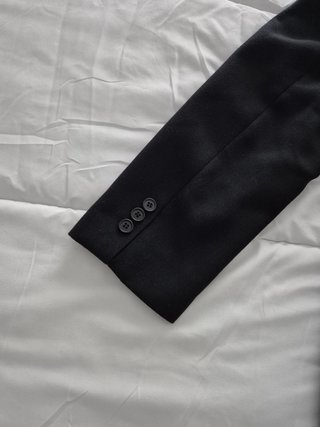 Abrigo Gabardina Negro Largo Dados