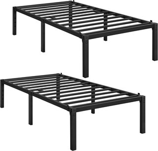 Set di 2 Rete Letto Singolo in Metallo 36,5 cm senza