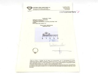 sortija oro 18k con piedra con diamante