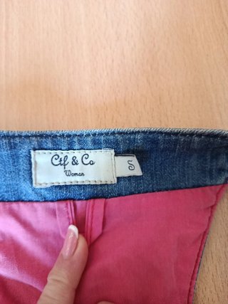 Chaleco vaquero con forro rosa