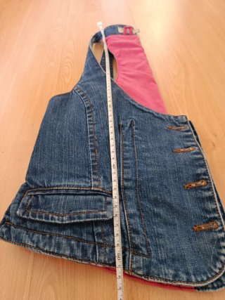 Chaleco vaquero con forro rosa