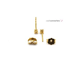 pendientes oro 18k con piedra con diamante