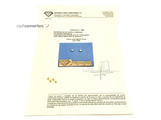 pendientes oro 18k con piedra con diamante
