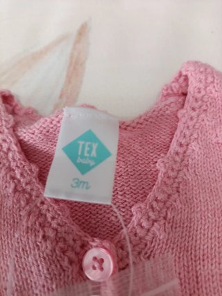 Chaquetita corta bebé rosa 3 meses