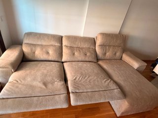 Sofá Chaise Longue Relax Eléctrico Beige