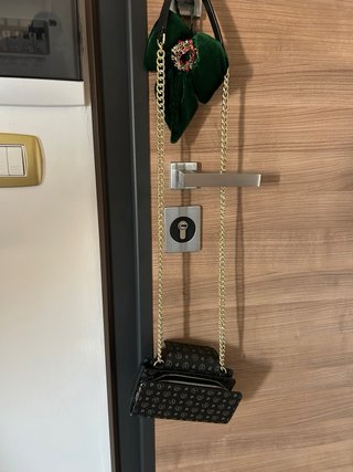 Borsa Pollini Logo P Nero Oro