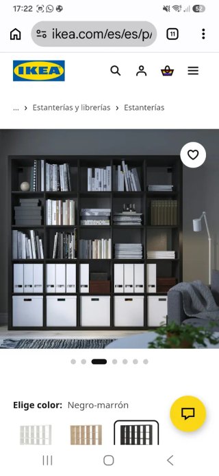 2 Estanterías IKEA Negra 1.80x1.80