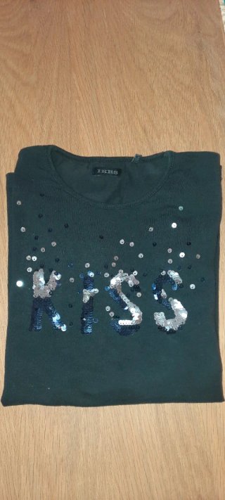 Camiseta IKKS niña talla 10 con lentejuelas