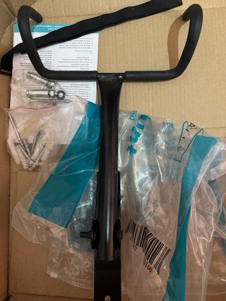 Soporte bici, candado y bomba