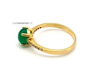 anillo oro 18k con piedra con circonita,otros
