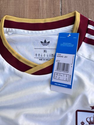 Camiseta Adidas España Talla XL Blanca Dorada