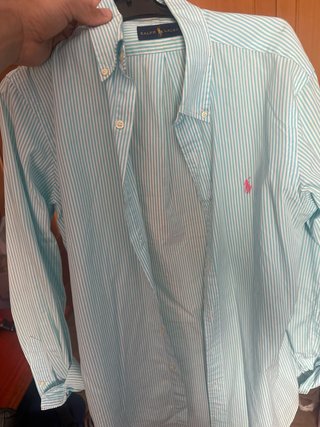 Polo Ralph Lauren Camisa Rayas Rosas Talla S