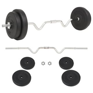 Set per Bilanciere 30 kg con Piastre in Cemento Allenamento