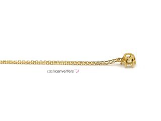 gargantilla oro 18k con piedra con circonita 21cm