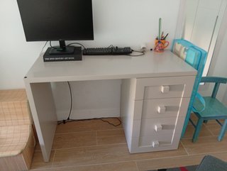 Scrivania per bambini grigio perla