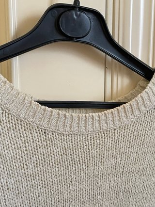 Jersey Only rayas beige, verde y rosa. M