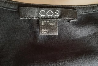 COS Camiseta Oversize Algodón Negra
