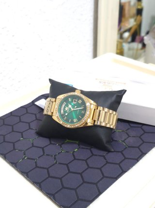 Reloj OLEVS Automático Dorado y Verde