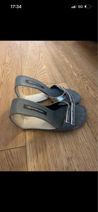 United Nude scarpe con plateau argento