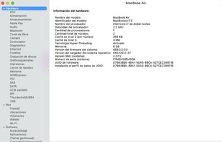 MacBook Air 13” i7 256gb (2015). Batería nueva