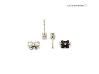 pendientes oro 18k con piedra con circonita