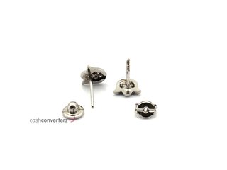 pendientes oro 18k con piedra con circonita