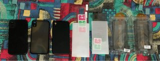 Cover iPhone XR Nero + Pellicole Vetro