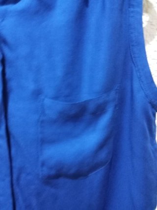 Camisa Mango sin mangas azul Talla XS