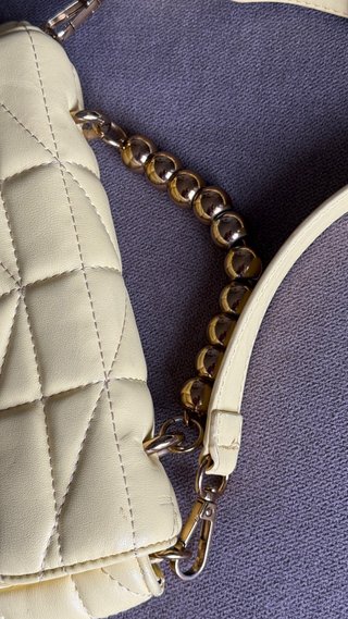 Bolso bandolera acolchado ZARA – Amarillo pastel